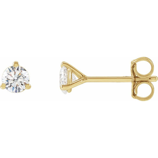 14K Gold Lab Diamond Stud Earrings