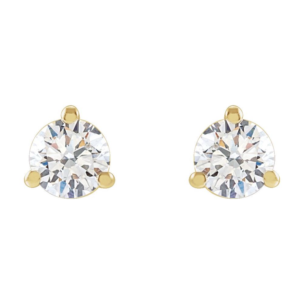 14K Gold Lab Diamond Stud Earrings